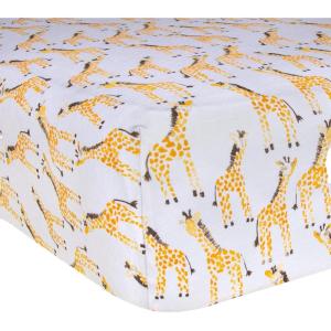 imageBurts Bees Baby  Fitted Crib Sheet Girls Boys ampamp Unisex 100 Organic Cotton Crib Sheet for Standard Crib ampamp Toddler Mattresses Pack of 2Giraffes