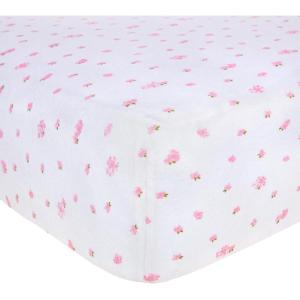 imageBurts Bees Baby  Fitted Crib Sheet Girls Boys ampamp Unisex 100 Organic Cotton Crib Sheet for Standard Crib ampamp Toddler Mattresses Pack of 2Pink Garden