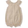 imageBurts Bees Baby Baby Girls Bubble Romper 100 Organic Cotton Onepiece Bubble Shortall and Layette Set Girl OutfitFossil Dotted Muslin