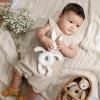 imageBurts Bees Baby Baby Girls Bubble Romper 100 Organic Cotton Onepiece Bubble Shortall and Layette Set Girl OutfitFossil Dotted Muslin