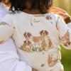 imageBurts Bees Baby Baby Boys Sleeper Pjs 100 Organic Cotton Onepiece Footie Zip Up Jumpsuit Snug Fit PajamasSt Bernard Dog