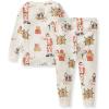 imageBurts Bees Baby Children Pajamas 2Piece Sleeve Tee and Long Pant Cotton Pj Set Sizes Months to 12 YearsSantas Little Helper
