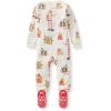 imageBurts Bees Baby babyboys Sleeper Pjs 100 Organic Cotton Onepiece Footie Zip Up Jumpsuit Snug Fit PajamasSantas Little Helper