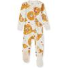 imageBurts Bees Baby Baby Boys Sleeper Pjs 100 Organic Cotton Onepiece Footie Zip Up Jumpsuit Snug Fit PajamasWaffle Sunday