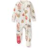 imageBurts Bees Baby babyboys Sleeper Pjs 100 Organic Cotton Onepiece Footie Zip Up Jumpsuit Snug Fit PajamasSantas Little Helper