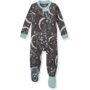 imageBurts Bees Baby Baby Boys Sleeper Pjs 100 Organic Cotton Onepiece Footie Zip Up Jumpsuit Snug Fit PajamasCelestial Moon