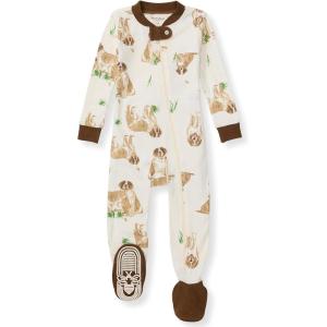 imageBurts Bees Baby Baby Boys Sleeper Pjs 100 Organic Cotton Onepiece Footie Zip Up Jumpsuit Snug Fit PajamasSt Bernard Dog