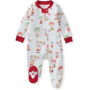 imageBurts Bees Baby Girls Organic Cotton Sleep and Play Footed Pajamas Onepiece Zip Front Romper Baby Essentials