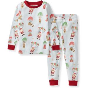 imageSanta Sky TwoPiece Pajamas by Burts Bees Baby