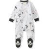 imageBurts Bees Baby Baby Girls Pajamas Zip Front NonSlip Footed Sleeper Pjs 100 Organic CottonHockey Season