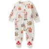 imageBurts Bees Baby Baby Girls Pajamas Zip Front NonSlip Footed Sleeper Pjs 100 Organic CottonSantas Little Helper