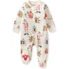 imageBurts Bees Baby Baby Girls Pajamas Zip Front NonSlip Footed Sleeper Pjs 100 Organic CottonSantas Little Helper