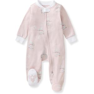 imageBurts Bees Baby babygirls Pajamas Sleep and Play Soft 100 Organic Cotton Onepiece Pj With Nonslip Bee Grip Footies Newborn Essentials