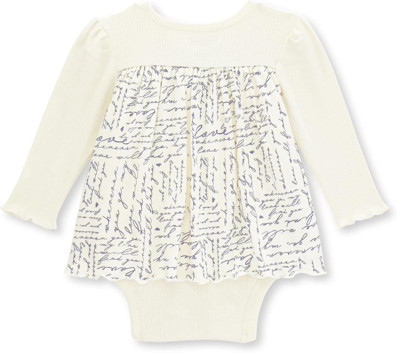 imageBurts Bees Baby BabyGirls Dress Infant ampamp Toddler Short ampamp LongSleeve 100 Organic CottonMy Love Will Follow