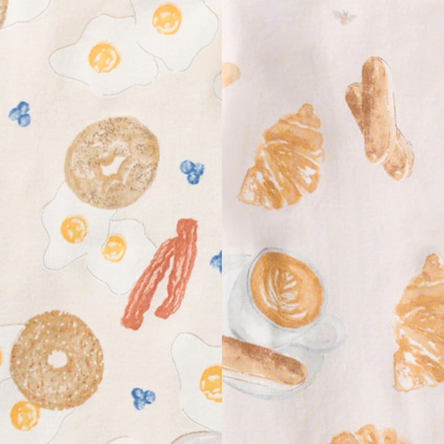 imageBurts Bees Baby babyboys Boys Sleeper Pjs 100 Organic Cotton Onepiece Footie Zip Up Jumpsuit Snug Fit PajamasEggs  Coffee