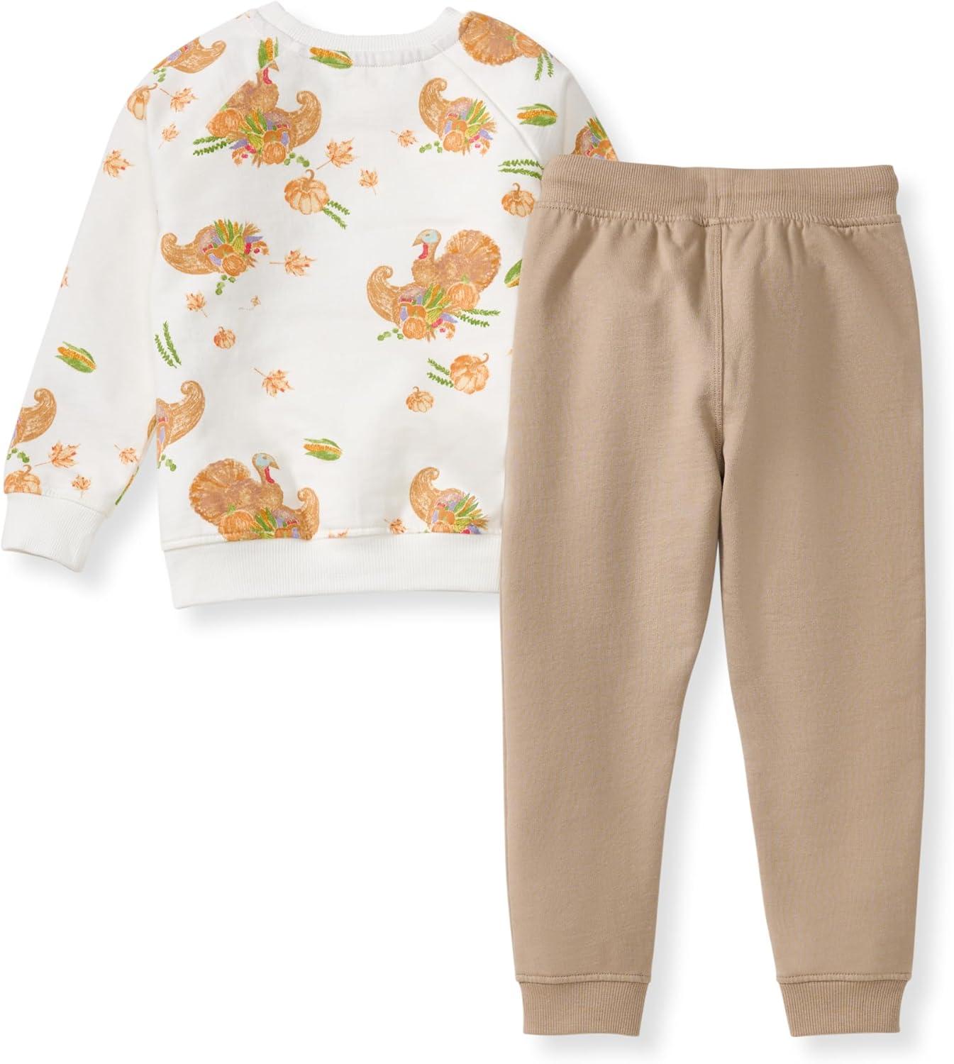 imageBurts Bees Baby babygirls Shirt and Pant Set Long Sleeve Top ampamp Bottom Outfit Bundle 100 Organic CottonHappy Harvest