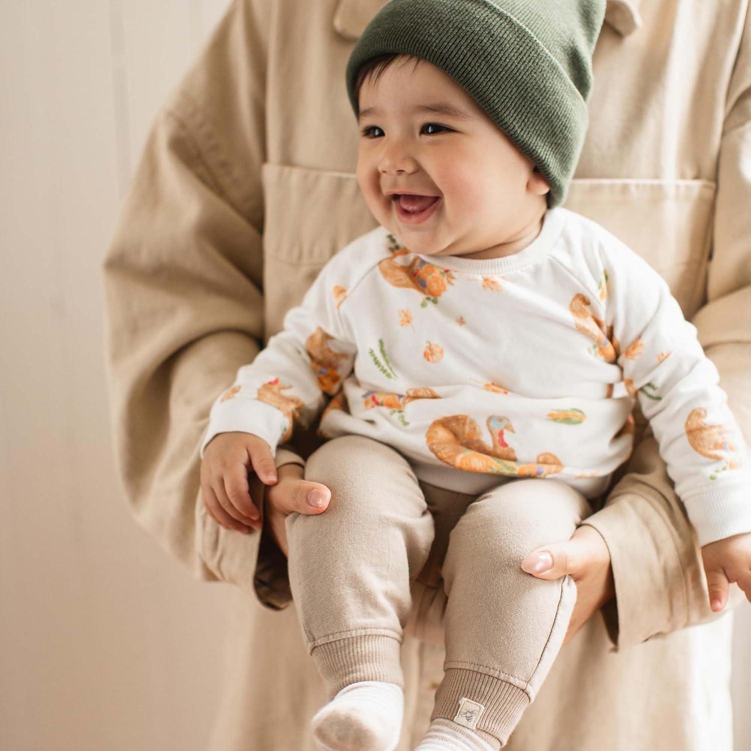 imageBurts Bees Baby babygirls Shirt and Pant Set Long Sleeve Top ampamp Bottom Outfit Bundle 100 Organic CottonHappy Harvest