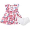 imageBurts Bees Baby Baby Girls Dress Infant ampamp Toddler Short ampamp LongSleeve 100 Organic CottonMagestic Flags Set