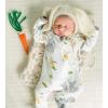 imageBurts Bees Baby Boys OnePiece Sleep and Play 100 Organic Cotton PJsGrey