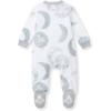 imageBurts Bees Baby Boys OnePiece Sleep and Play 100 Organic Cotton PJsHello Moon Light Blue