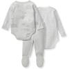 imageBurts Bees Baby Unisex 3Piece Bodysuit and Pant Set 100 Organic Cotton Infant OutfitBlue Amsterdam