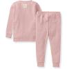 imageBurts Bees Baby Unisex Baby Honeysoft Pajamas Tee and Pant 2Piece Pj Set Soft Organic Cotton ampamp Lyocell BlendPersian Rose Thermal
