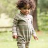 imageBurts Bees Baby babyboys 100 Organic Cotton Onepiece Long Sleeve High Neck Jumpsuit CoverallsHolland Stripe