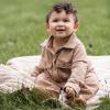 imageBurts Bees Baby babyboys Baby Boys 100 Organic Cotton Button Down JumpsuitGinger Acid Wash
