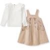 imageBurts Bees Baby babygirls Dress Set Infant ampamp Toddler Short ampamp Longsleeve 100 Organic CottonBee Wings