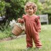 imageBurts Bees Baby babygirls Jumpsuit  100 Organic Cotton Onepiece Coverall Outfit for Sizes Newborn to 24 MonthsCedar Dotted Rib