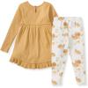 imageBurts Bees Baby babygirls Long Sleeve Top and Pant Set 100 Organic Cotton OutfitHappy Harvest