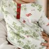imageBurts Bees Baby babygirls Long Sleeve Top and Pant Set 100 Organic Cotton OutfitHoliday Snowflakes