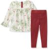 imageBurts Bees Baby babygirls Long Sleeve Top and Pant Set 100 Organic Cotton OutfitHoliday Snowflakes