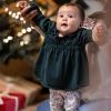 imageBurts Bees Baby babygirls Long Sleeve Top and Pant Set 100 Organic Cotton OutfitPoinsettia Fair Isle
