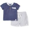 Henley Tee & Seersucker Shorts