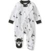 imageBurts Bees Baby Boys Organic Cotton Sleep and Play Footed Pajamas Onepiece Zip Front Romper Baby Essentials