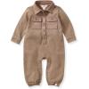 imageBurts Bees Baby babyboys Baby Boys 100 Organic Cotton Button Down JumpsuitGinger Acid Wash