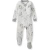 imageBurts Bees Baby babyboys Boys Sleeper Pjs 100 Organic Cotton Onepiece Footie Zip Up Jumpsuit Snug Fit PajamasSilly Seagulls