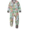 imageBurts Bees Baby babyboys Boys Sleeper Pjs 100 Organic Cotton Onepiece Footie Zip Up Jumpsuit Snug Fit PajamasTouchdown