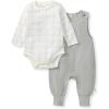 imageBurts Bees Baby babyboys Jumpsuit 100 Organic Cotton Onepiece Short Sleeve Long Sleeve CoverallHazy Plaid