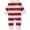 imageBurts Bees Baby babyboys Jumpsuit 100 Organic Cotton Onepiece Short Sleeve Long Sleeve CoverallRugby Peace Stripe