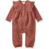 imageBurts Bees Baby babygirls Jumpsuit  100 Organic Cotton Onepiece Coverall Outfit for Sizes Newborn to 24 MonthsCedar Dotted Rib