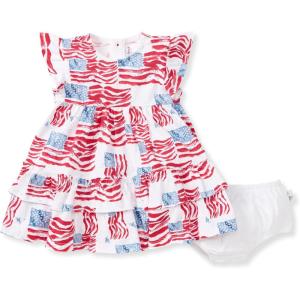 imageBurts Bees Baby Baby Girls Dress Infant ampamp Toddler Short ampamp LongSleeve 100 Organic CottonMagestic Flags Set