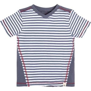 imageBurts Bees Baby BabyBoys Tees Short Long Sleeve TShirt VNeck Crew Infant and Toddler Top 100 Organic CottonPrairie Blue