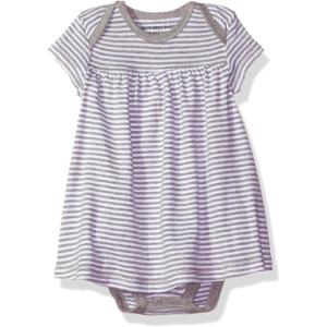 imageBurts Bees Baby BabyGirls Dress Infant ampamp Toddler Short ampamp LongSleeve 100 Organic CottonHeather Grey