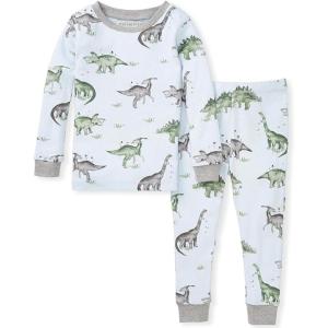 imageBurts Bees Baby Girls 2Piece Long Sleeve Tee and Pants Organic Cotton Pajama SetHappy Herbivores