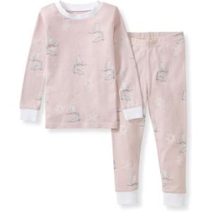 imageBurts Bees Baby Girls 2Piece Long Sleeve Tee and Pants Organic Cotton Pajama SetIce Skates