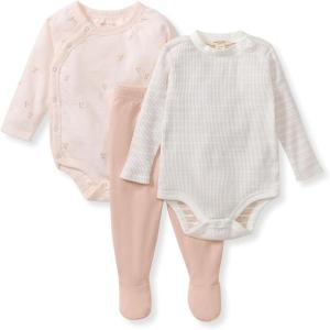 imageBurts Bees Baby Unisex 3Piece Bodysuit and Pant Set 100 Organic Cotton Infant OutfitDitsy Floret