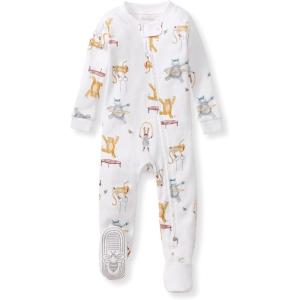 imageBurts Bees Baby babyboys Boys Sleeper Pjs 100 Organic Cotton Onepiece Footie Zip Up Jumpsuit Snug Fit PajamasJungle Gym