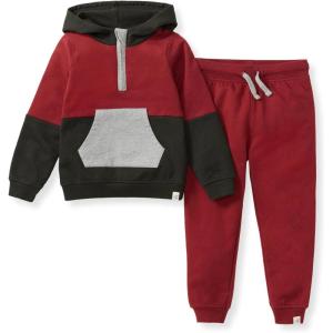 imageBurts Bees Baby babyboys Hoodie and Pant Set Top ampamp Bottom Outfit Bundle 100 Organic CottonBrick Colorblocked